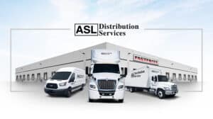 ASL Distribution trucks banner