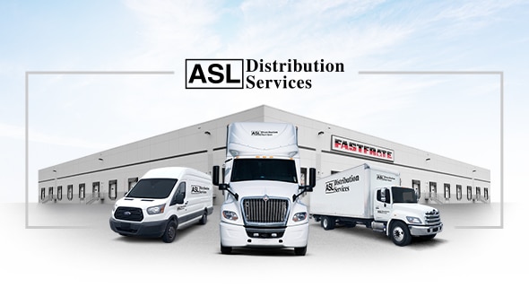 ASL Distribution trucks banner
