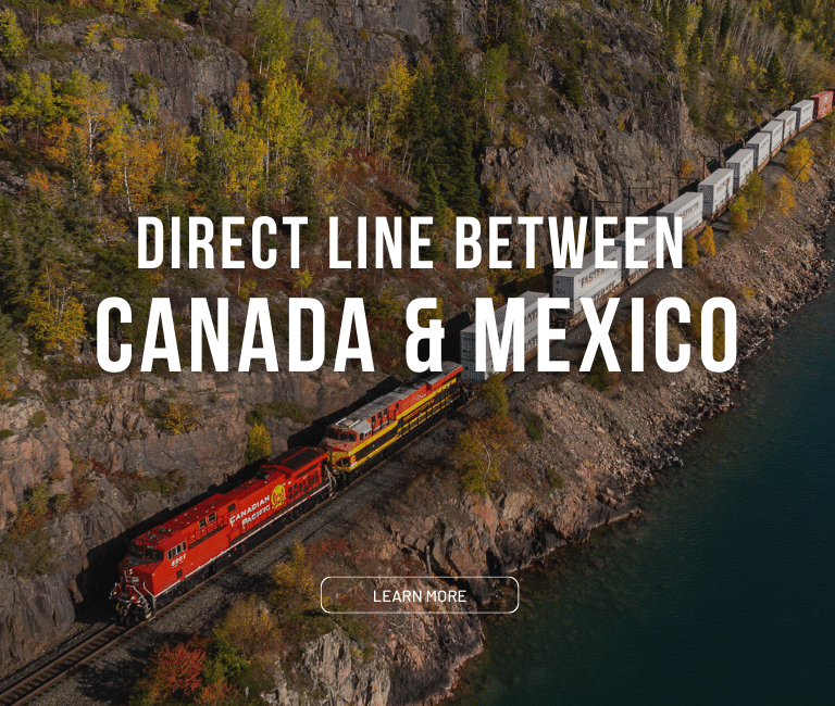 Direct Line Between Canada and Mexico