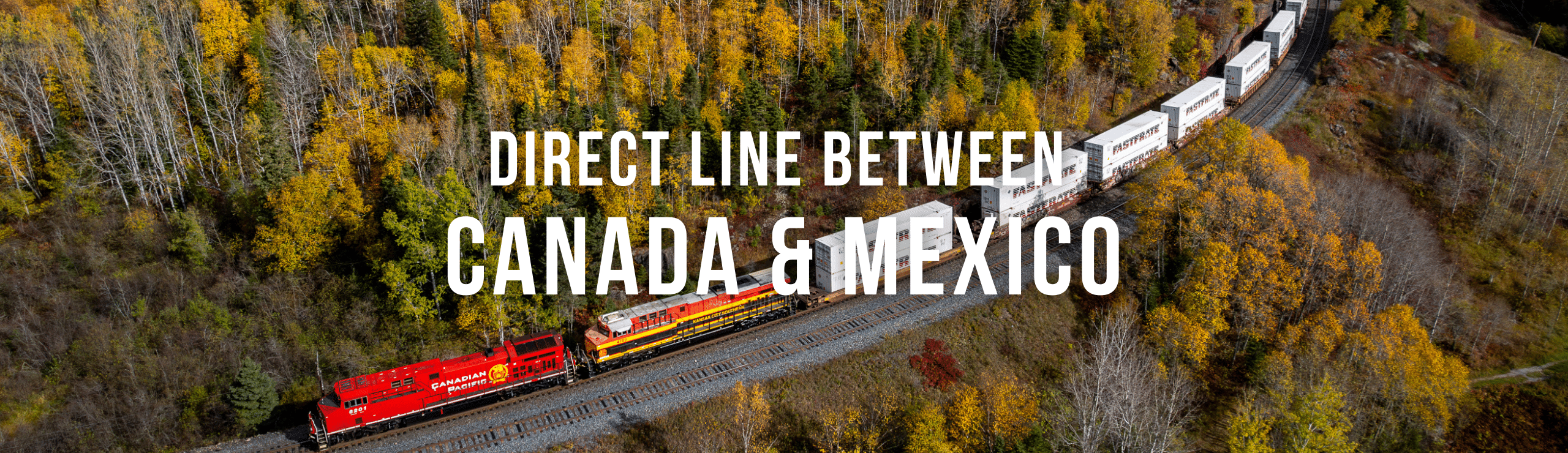 Mexico and Canada rail banner
